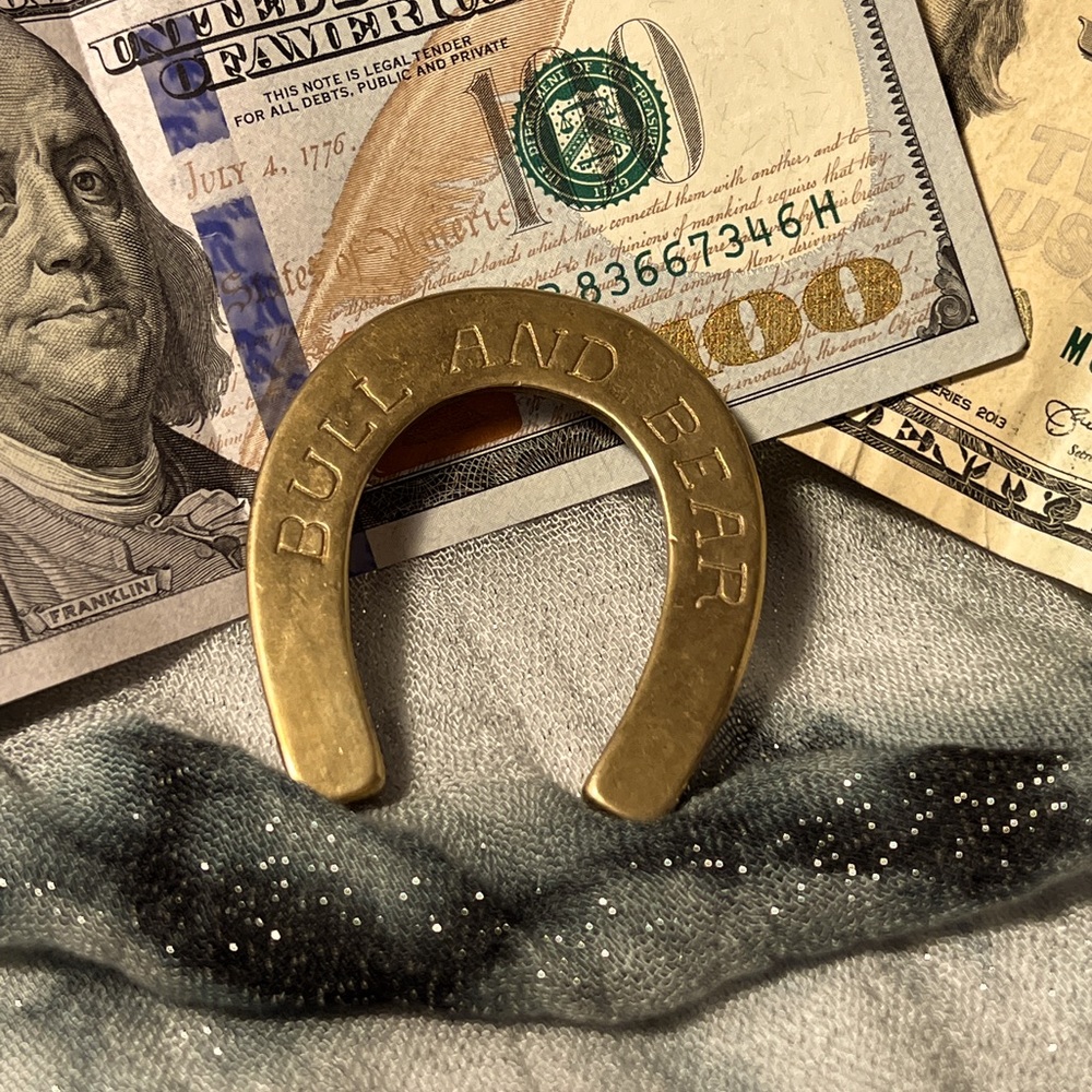 Vintage Bull and Bear Club Horseshoe from the Waldorf Astoria
